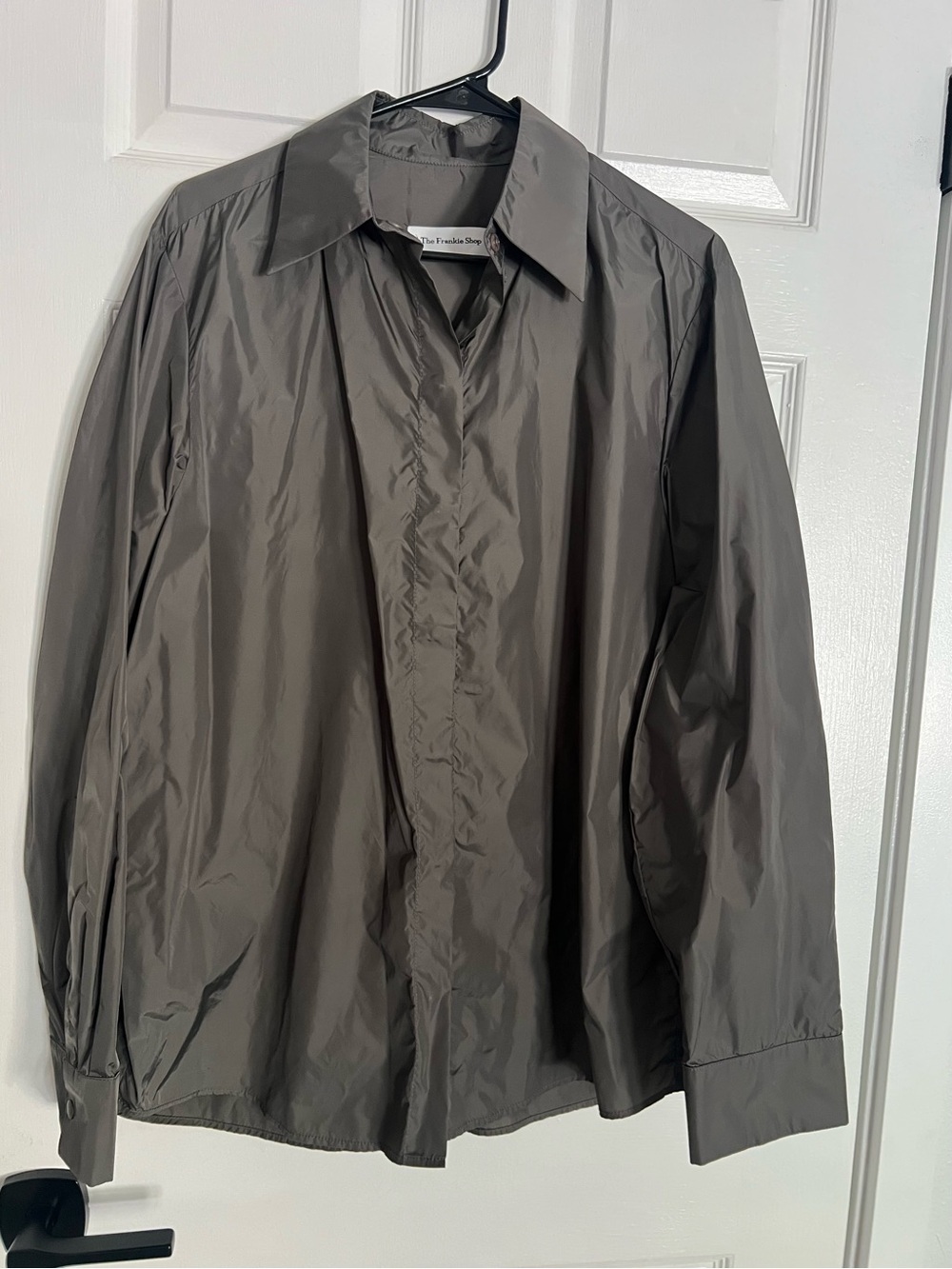 The Frankie Shop Polyamide Jacket/Shirt – Gray – Size XS/S (Oversized Fit)